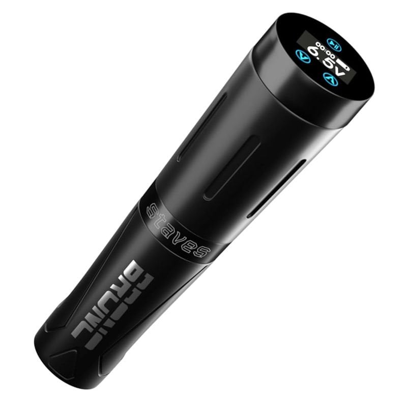Bronc Staves Wireless Tattoo Pen Kablosuz - 3.5 mm Stroke - Dövme Makinesi - Siyah Renk