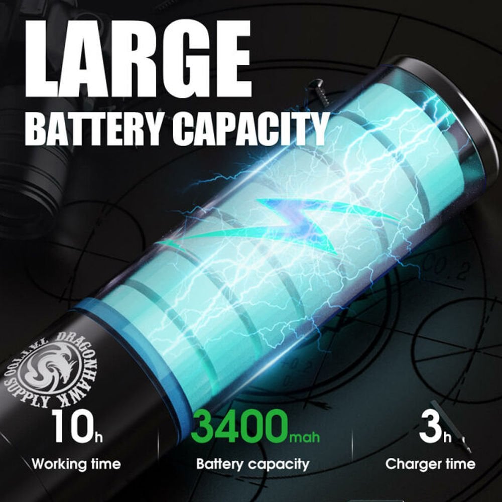 Dragonhawk X9 Wireless Tattoo Pen 3.5 m Stroke Kablosuz Dövme Makinesi