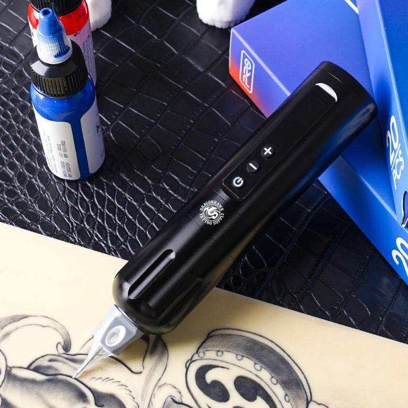 Dragonhawk X10 Wireless Tattoo Pen  3.5 mm Kablosuz Dövme Makinesi