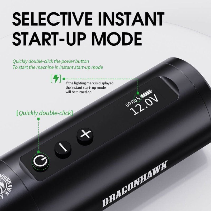 Dragonhawk X10 Wireless Tattoo Pen  3.5 mm Kablosuz Dövme Makinesi