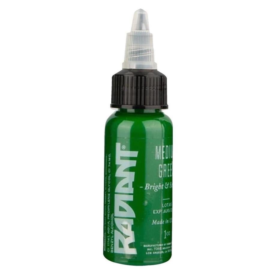 Radiant Medium Green 1 Oz (30 Ml) Yeşil Dövme Boyası - Tattoo Ink