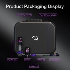 OG Produce Pioneer Inspration Wireless Dual Battery 4.2 mm Stroke Tatoo Pen Kablosuz Dövme Makinesi Silver Renk