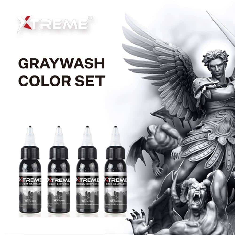 Xtreme Ink Gray Wash Set- 4x1 oz