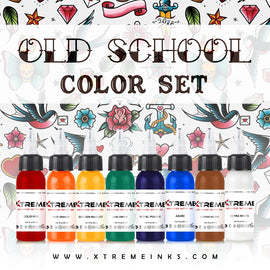 Xtreme Ink Old School Set 8x1/2 oz (15 ml) Dövme Boyası Seti