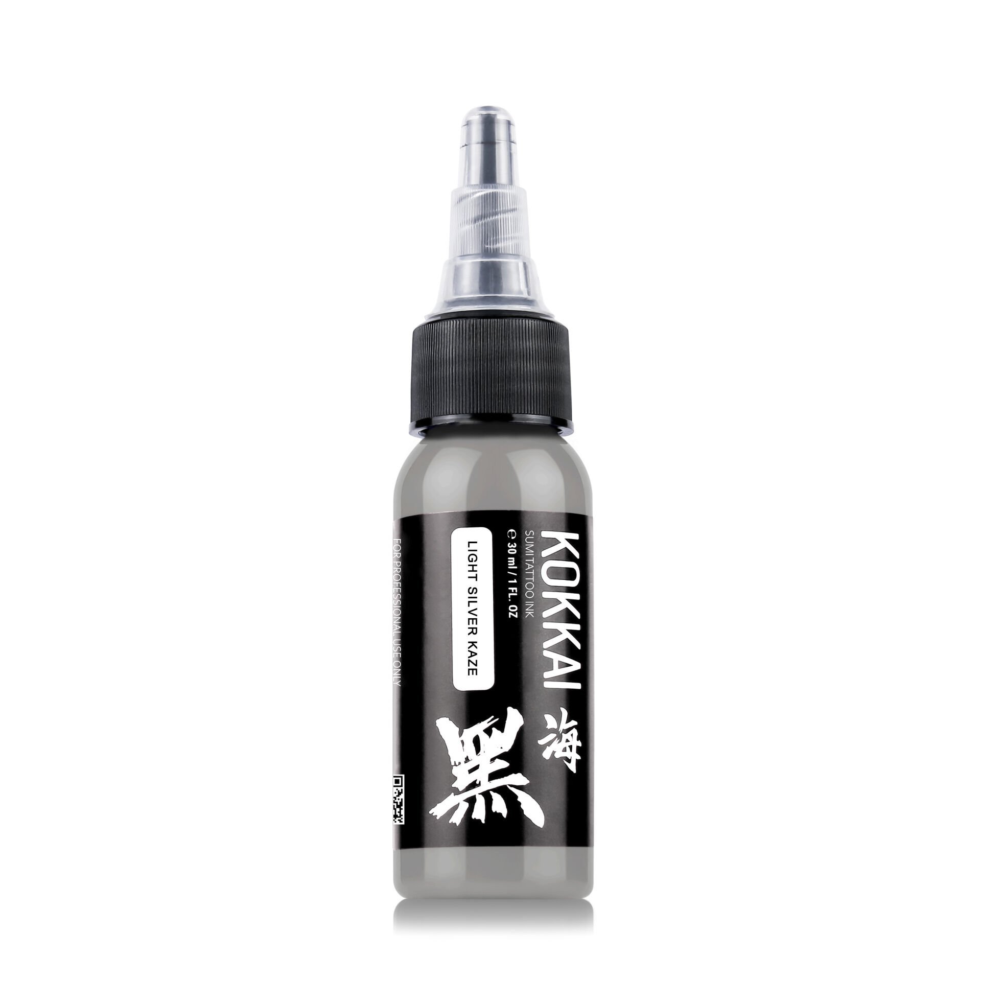 Kokkai Sumi Ink Light Silver Kaze 30 ml (1 oz) Gri Dövme Boyası