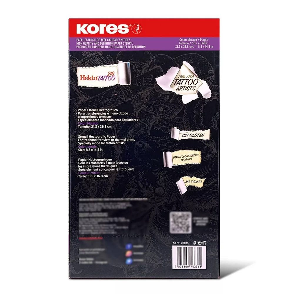 Kores Hekto El Çizimi (Freehand) Karbon Transfer Kağıdı 5 Adet/Paket