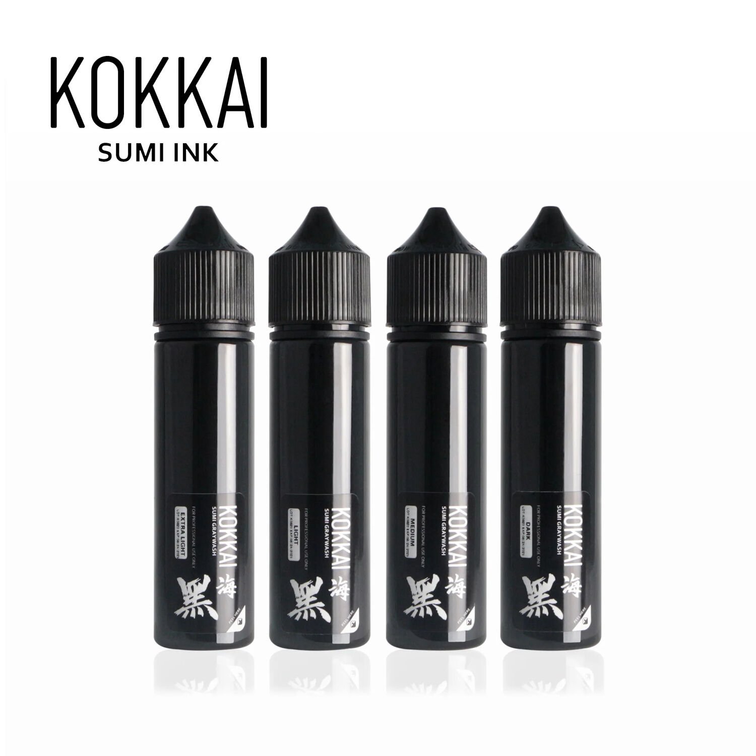 Kokkai Graywash Set 4x2 oz Gölge Dövme Boyası Seti