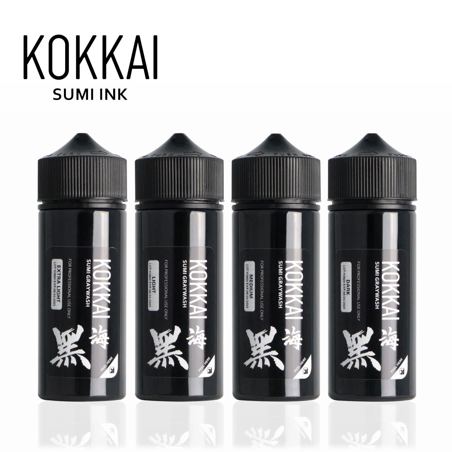 Kokkai Graywash Set 4x4 oz Gölge Dövme Boyası Seti