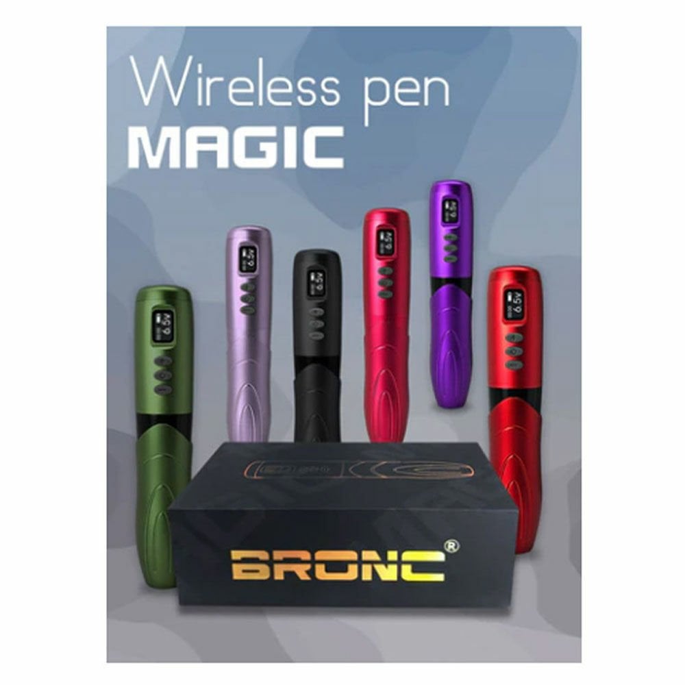 Bronc Wireless Pen Magic 3.5 mm Stroke Siyah Renk Kablosuz  Dövme Makinesi