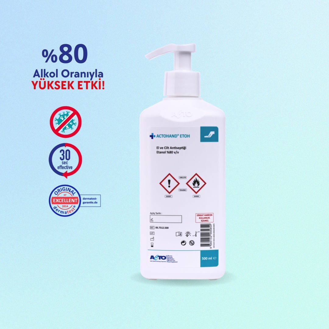 Actohand Etoh El ve Cilt Antiseptiği 1 Lt