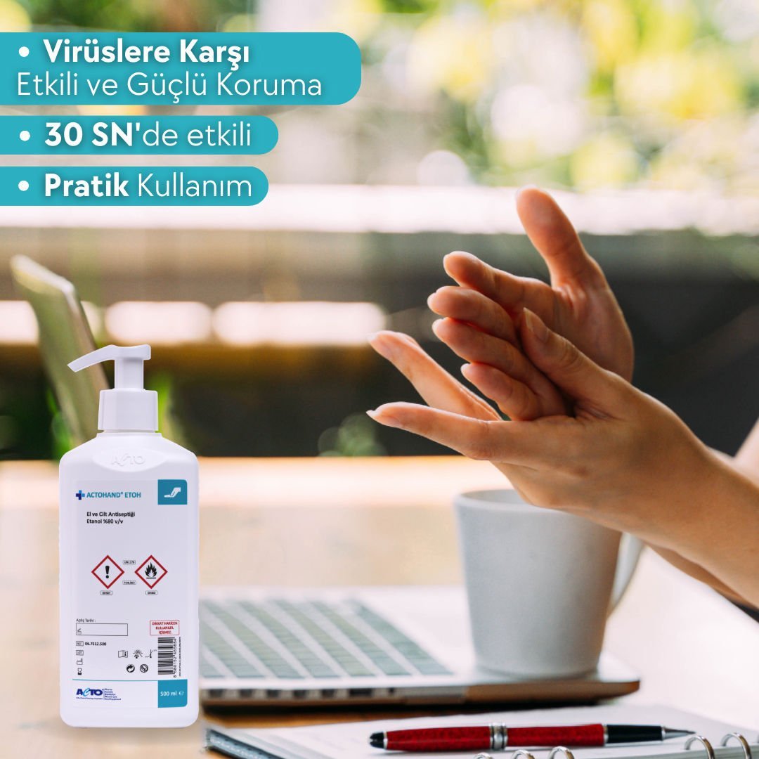 Actohand Etoh El ve Cilt Antiseptiği 1 Lt