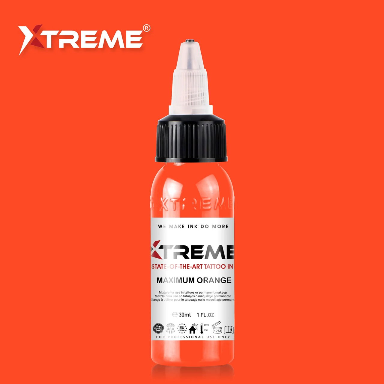Xtreme Ink Maximum Orange 1/2 oz