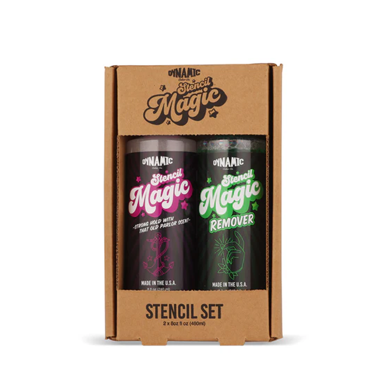 Dynamic Stencil Magic Set (Transfer Jeli ve Temizleme Sıvısı) 2X8 oz