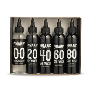 Dynamic Greywash Tattoo Ink Set Dövme Boyası Seti 5X4 oz