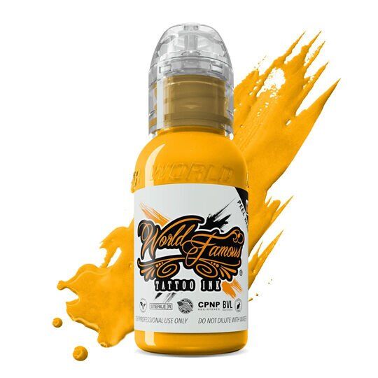 World Famous Ink Michelangelo Yellow Sarı Dövme Boyası 1/2 OZ