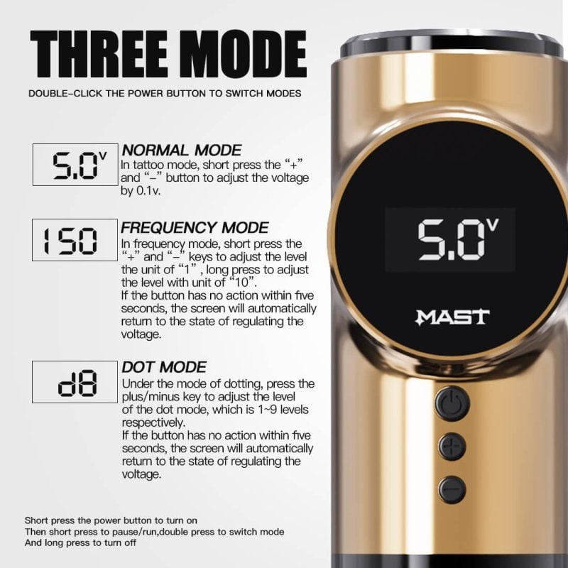 Mast Archer 5 Star Series Pro Wireless Tattoo Pen 3.5 mm Stroke