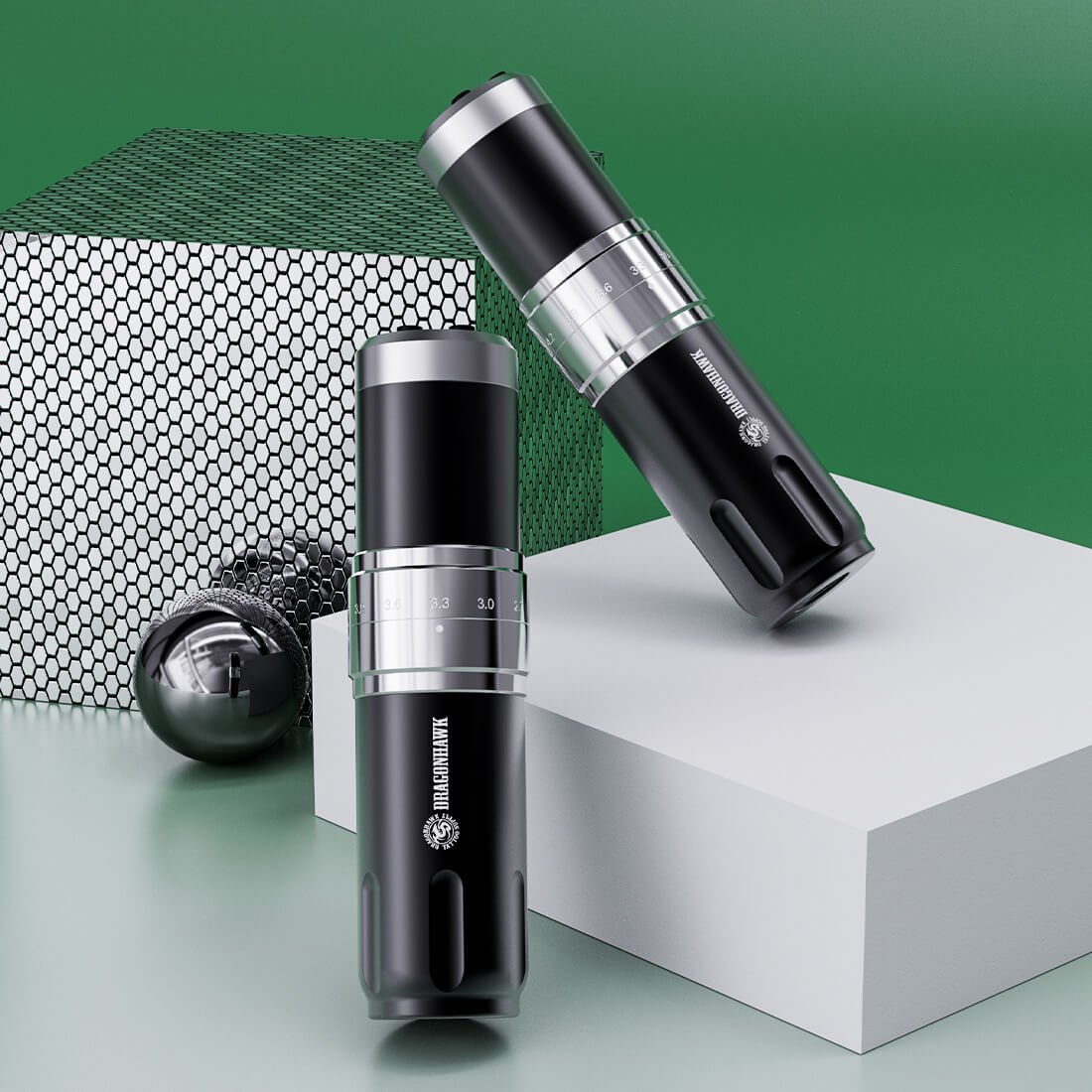 Dragonhawk Fold 3 Wireless Tattoo Pen Ayarlanabilir Stroke 2.4 - 4.2 mm