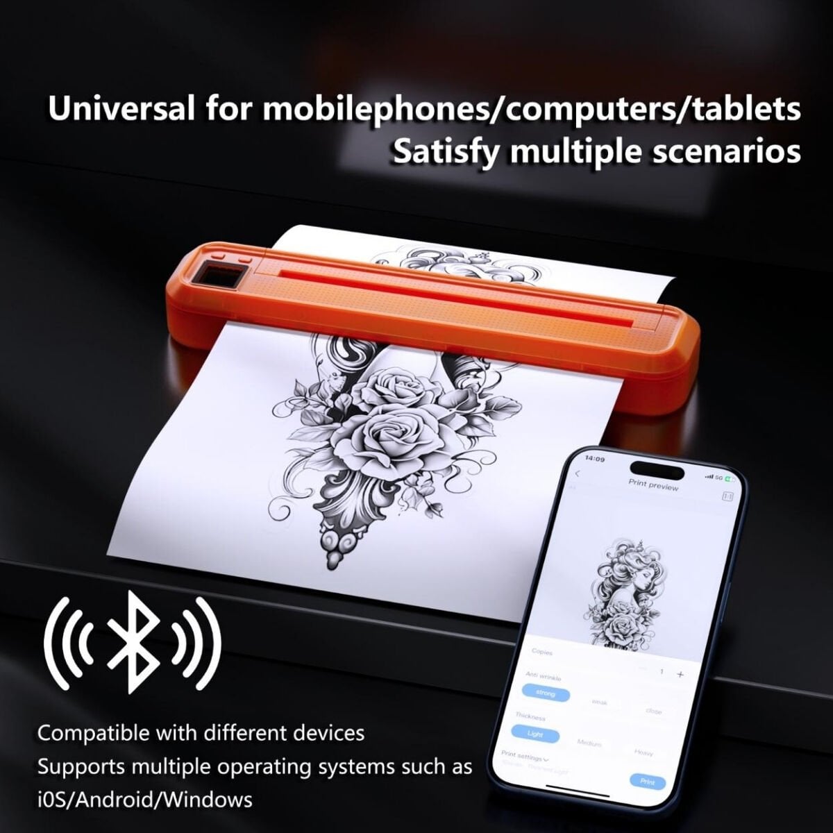 Bronc Inkless Tattoo Transfer Printer - Termal (Thermal Yazıcı)