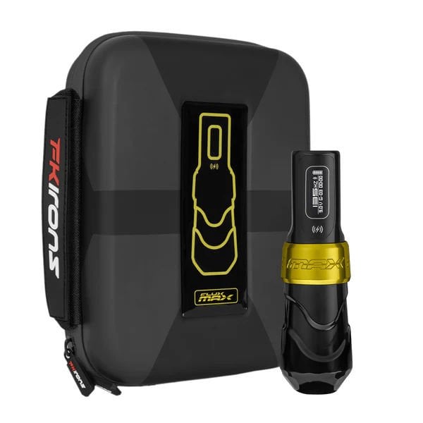 FK Irons Flux Max 4.0 With Extra Powerbolt – Gold Stealth Renk - Kablosuz Dövme Makinesi Çift Bataryalı