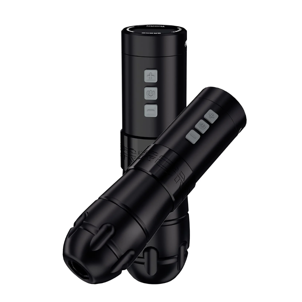 Bronc Thorn Wireless Tattoo Pen 4.0 mm Stroke Kablosuz Dövme Makinesi | Siyah Renk