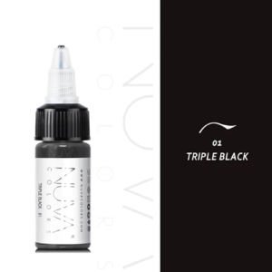 Nuva Colors PMU Triple Black Eyeliner Göz Kalıcı Makyaj Boyası 15 ml