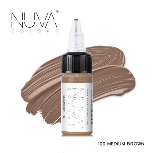 Nuva Colors PMU Medium Brown Kaş Kalıcı Makyaj Boyası 15 ml