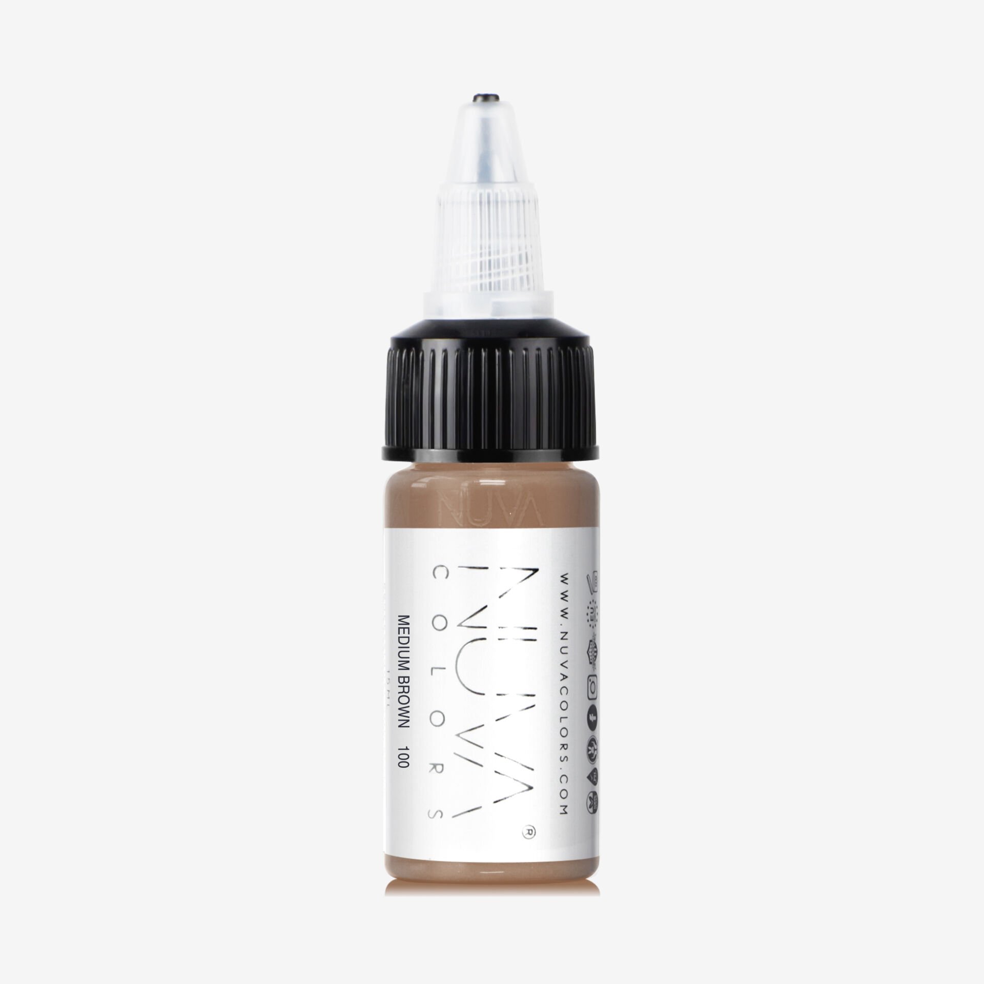Nuva Colors PMU Medium Brown Eyeliner Kalıcı Makyaj Boyası 15 ml