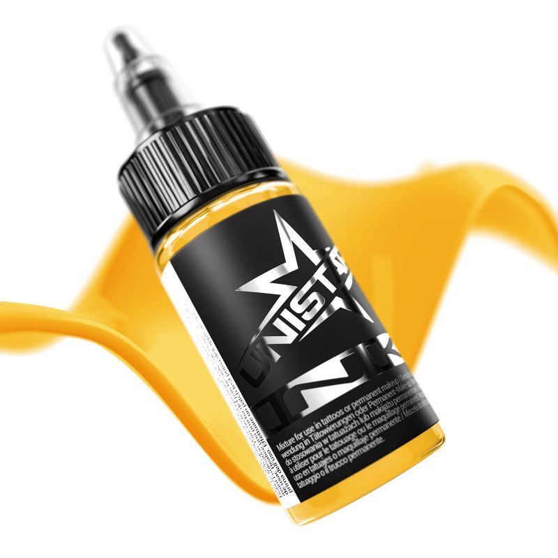 KWADRON UNISTAR Golden Yellow 30 ml - 1 0z - Dövme Boyası - Tattoo Ink