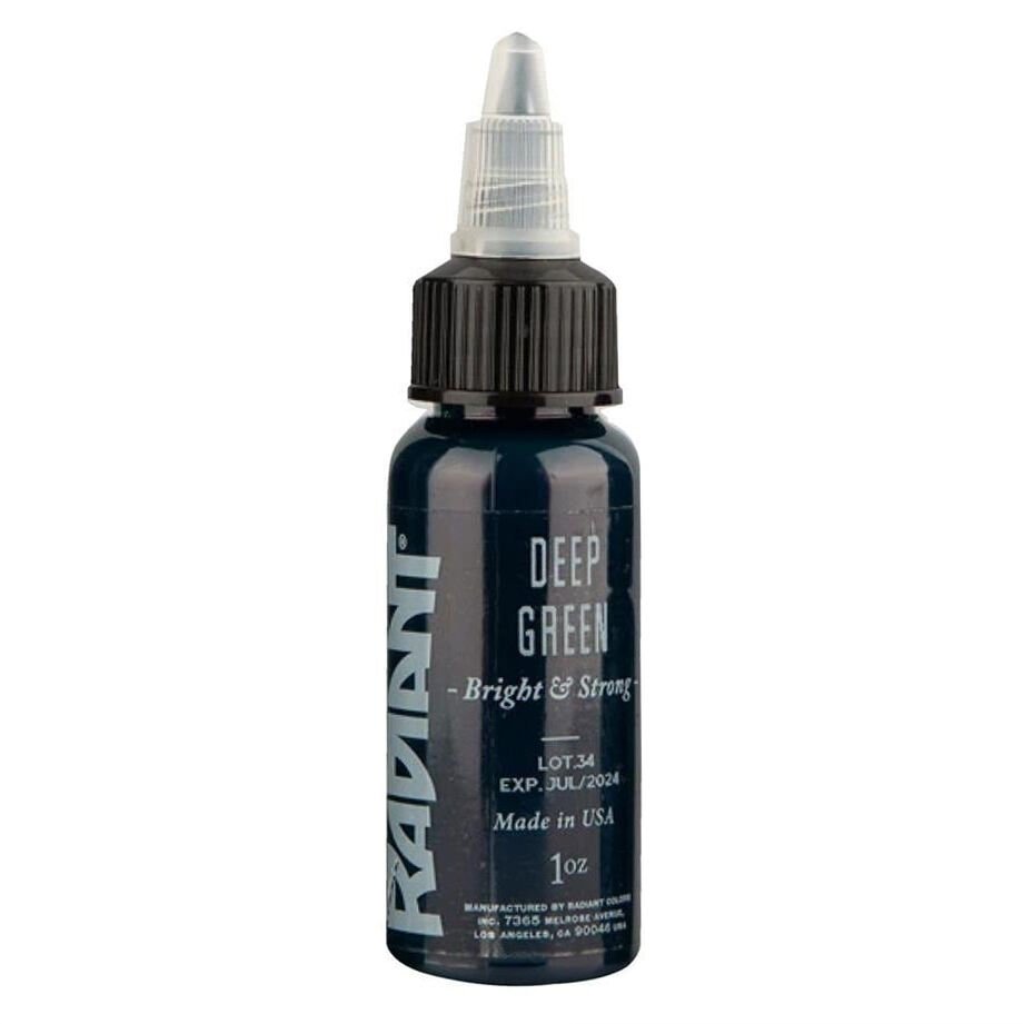 Radiant Deep Green 1 Oz (30 Ml) Yeşil Dövme Boyası - Tattoo Ink