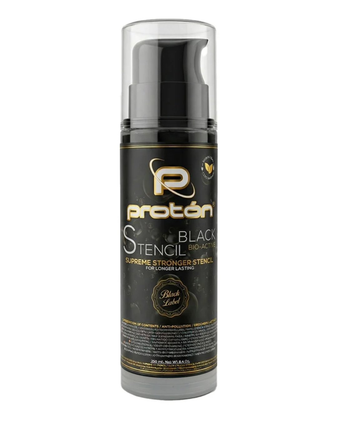 Proton Professional Stencil Gel Black Bio Active - 250 ml - Airless System