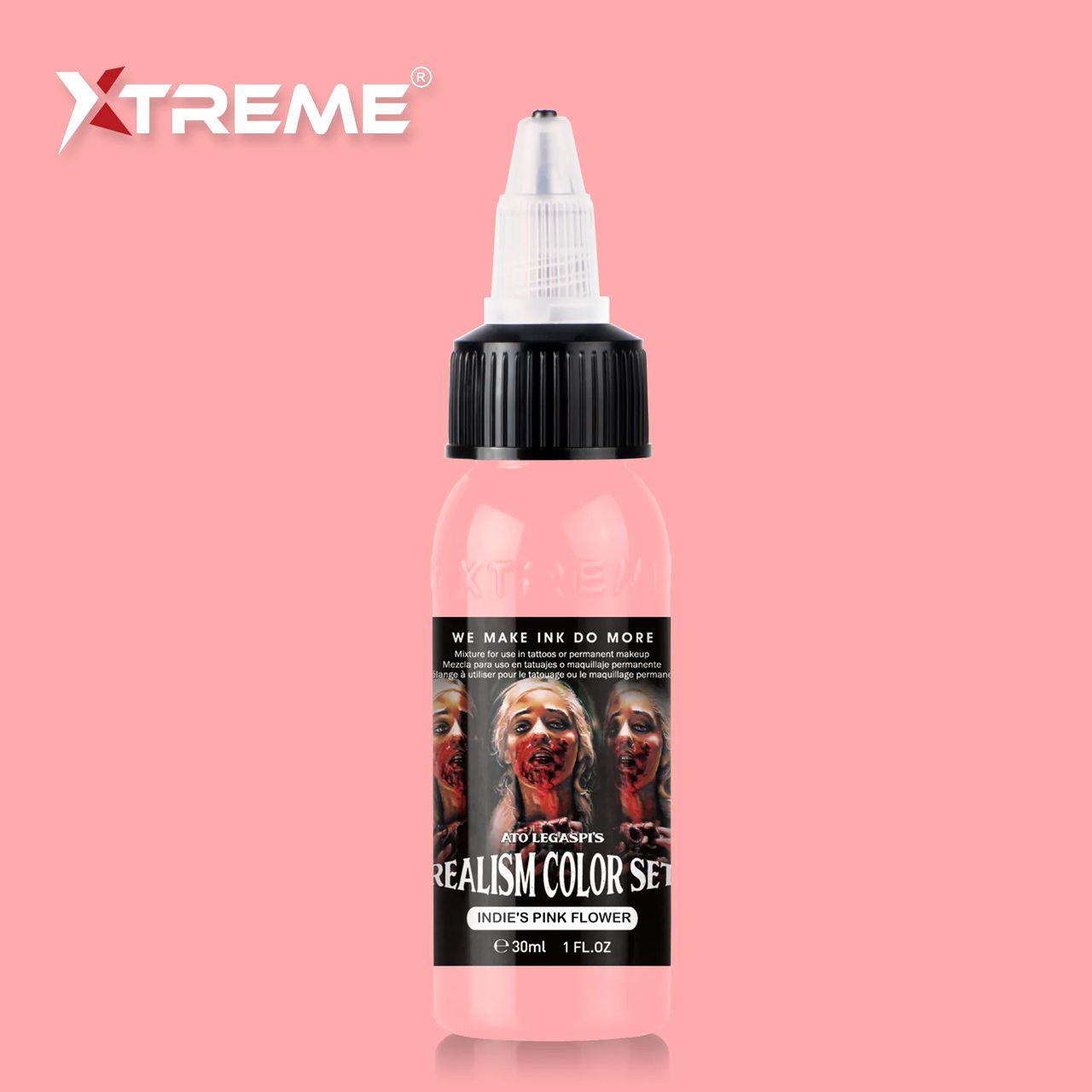 Xtreme Ink Indie's Pink Flower 1 oz (30 ml) Pembe Dövme Boyası