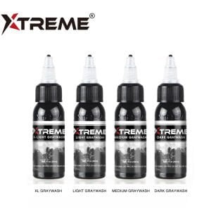 Xtreme Ink GrayWash Set 4x2 oz (60 ml) Gri Gölge Dövme Boya Seti