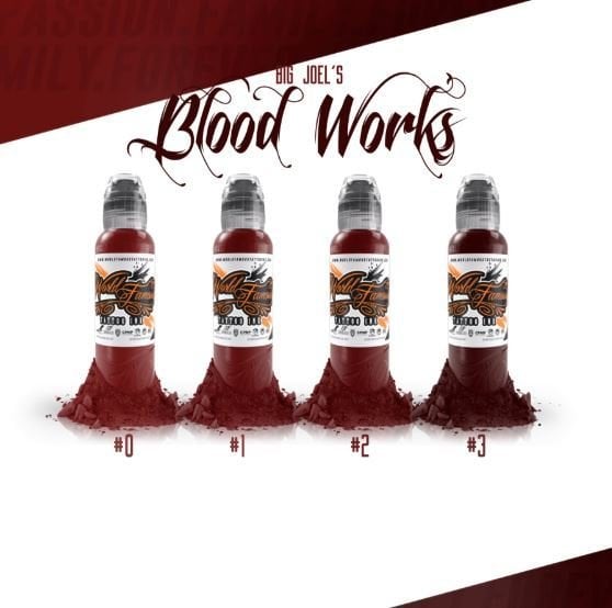 World Famous Ink Big Joel's Blood Works Set (4 X 4 Oz)