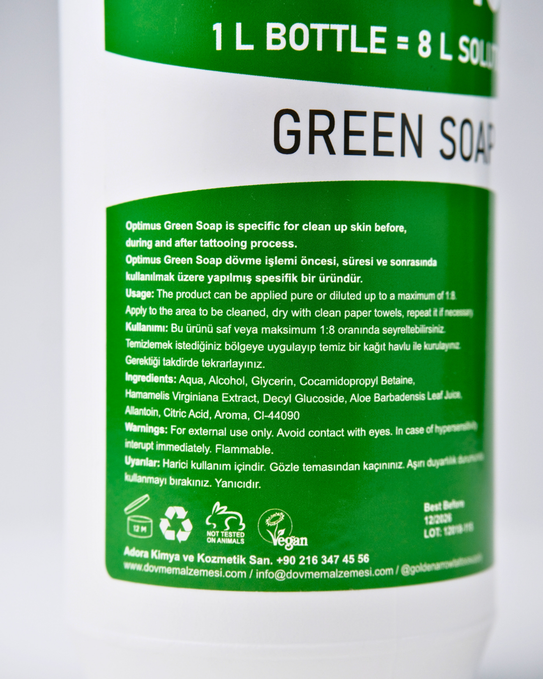 Optimus Green Soap - 1 litre - Konsantre