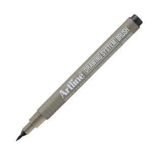 Artline Drawing Brush Pen Fırça Uçlu Çizim Kalemi - Black