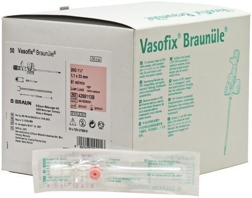 1,1 mm Braun Piercing Delim İğnesi  - Pembe Anjiokat (50 Adet / Kutu)