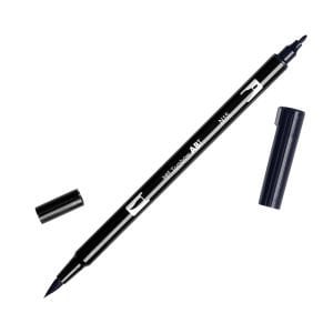 Tombow Dual Brush Pen Marker Çift Uçlu Çizim Kalemi - Black