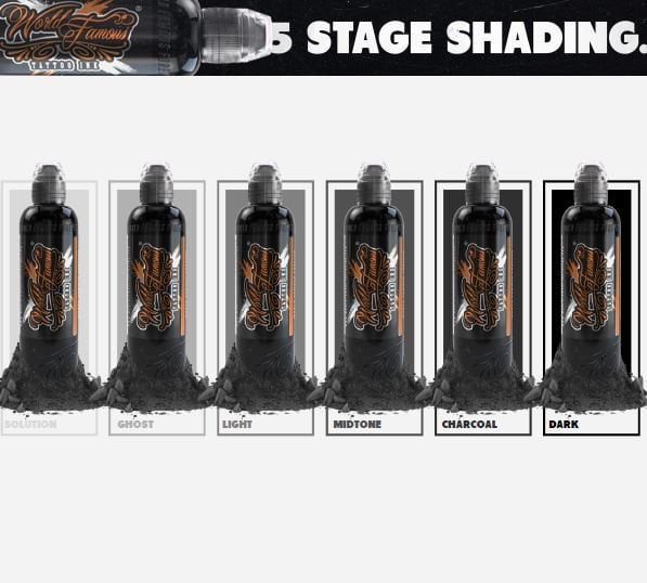World Famous Ink 5 Stage Shading Set (6 X 4 Oz)