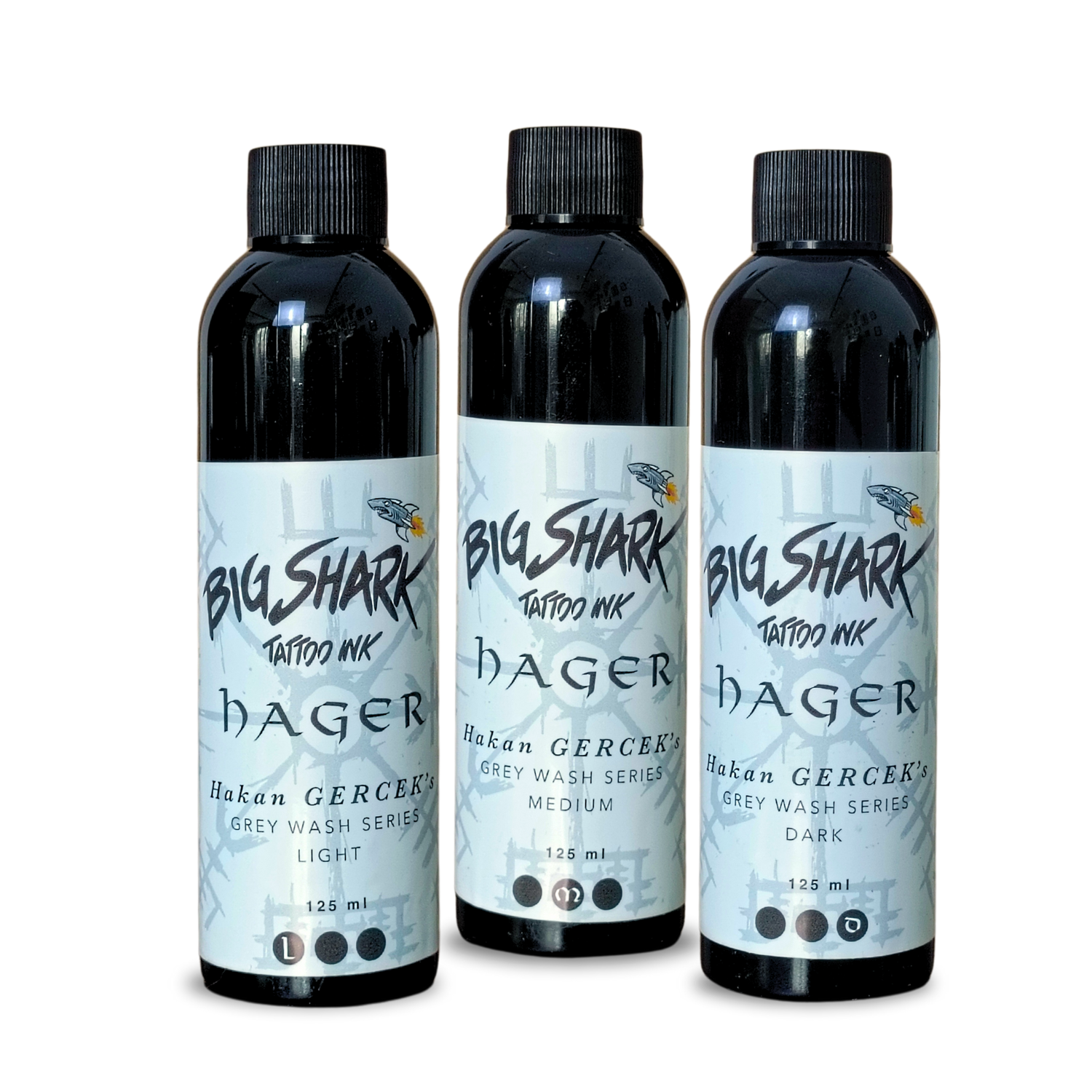 ﻿Big Shark Grey Wash Set Gölge Boya Seti 125 ml x 3