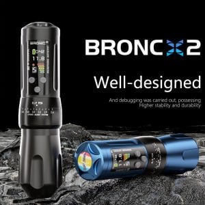 Bronc X2 Adjustable Wireless Tattoo Pen 2.6 - 4.0 mm Stroke