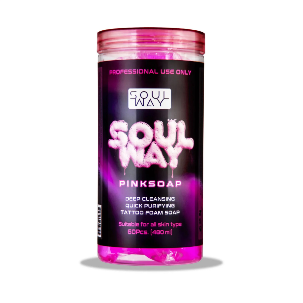 SoulWay Pink Foam Dövme Temizleme Kapsülü 60 Adet/Paket
