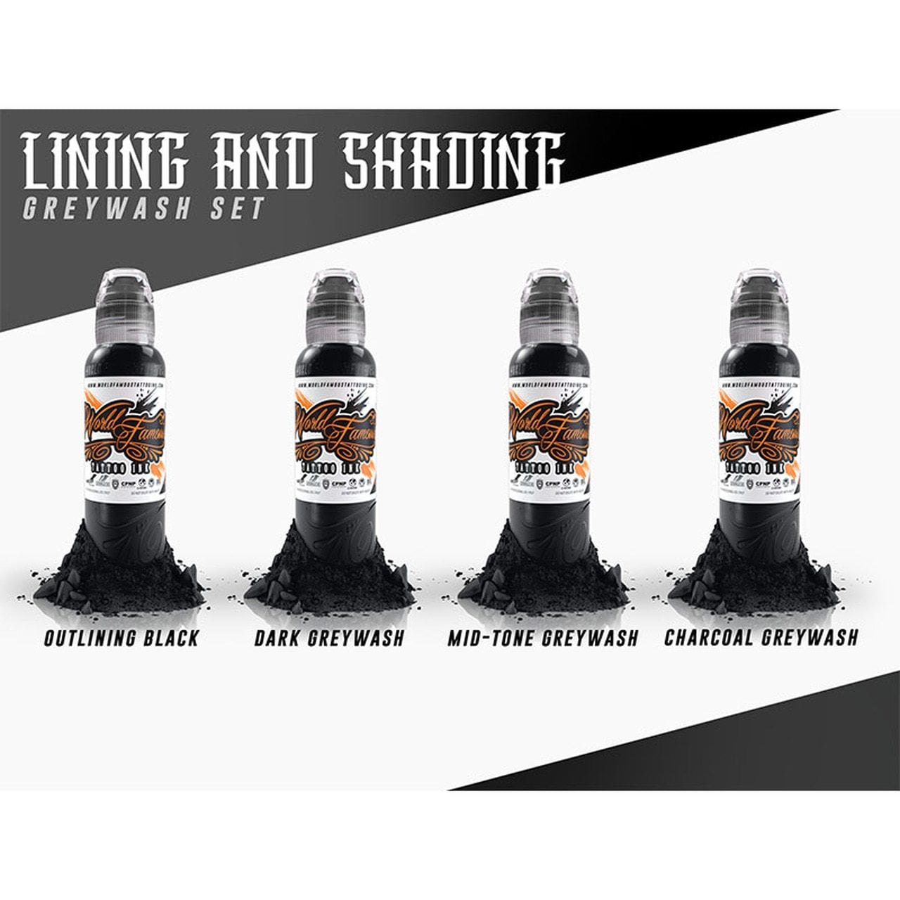 World Famous Ink Lining And Shading Set (4 X 1 Oz)