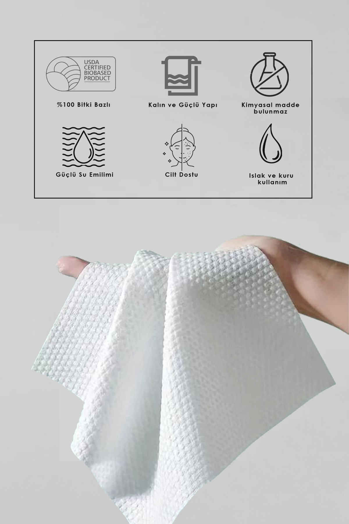 Spring Bear Soft Cotton Towel 50 Adet/Paket