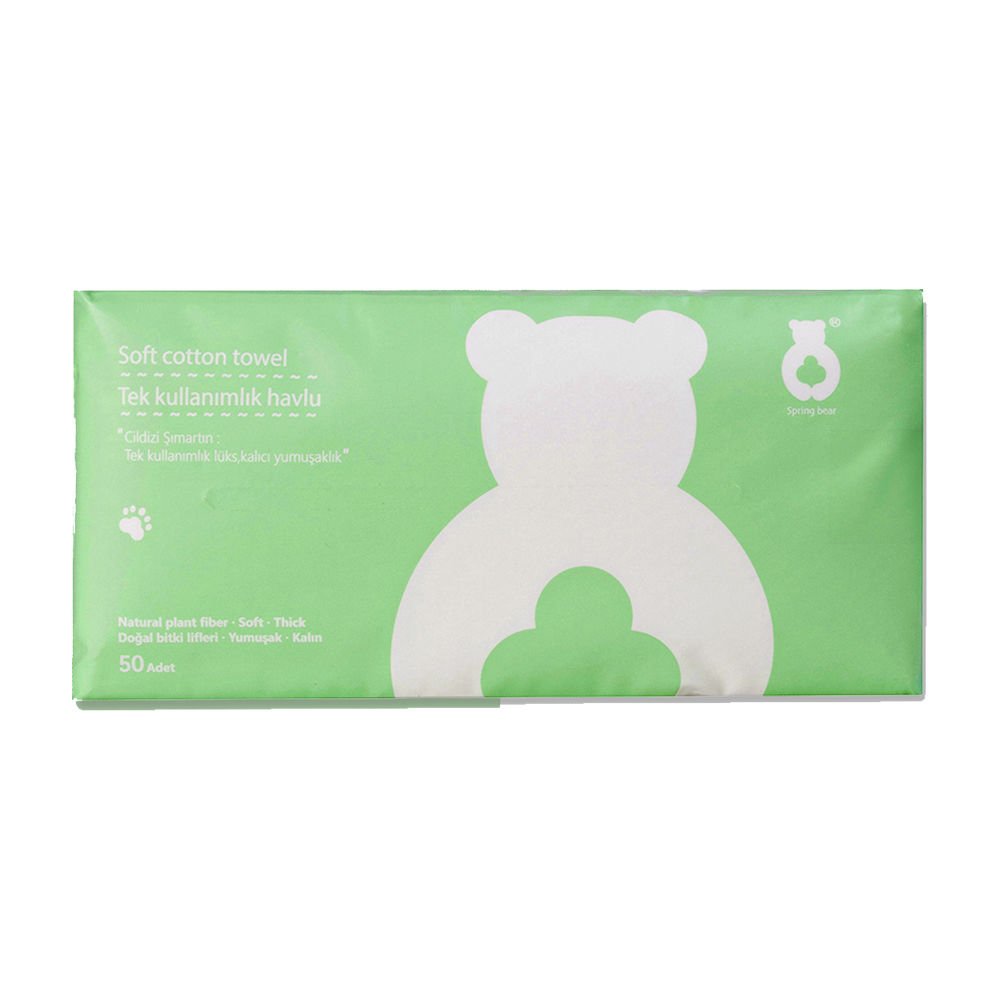 Spring Bear Soft Cotton Towel 50 Adet/Paket