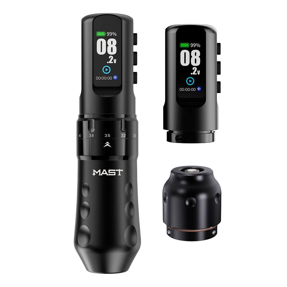 Mast Flip 4 Pro Wireless  2.5 mm - 4.5 mm Stroke Double Battery Dövme Makinesi