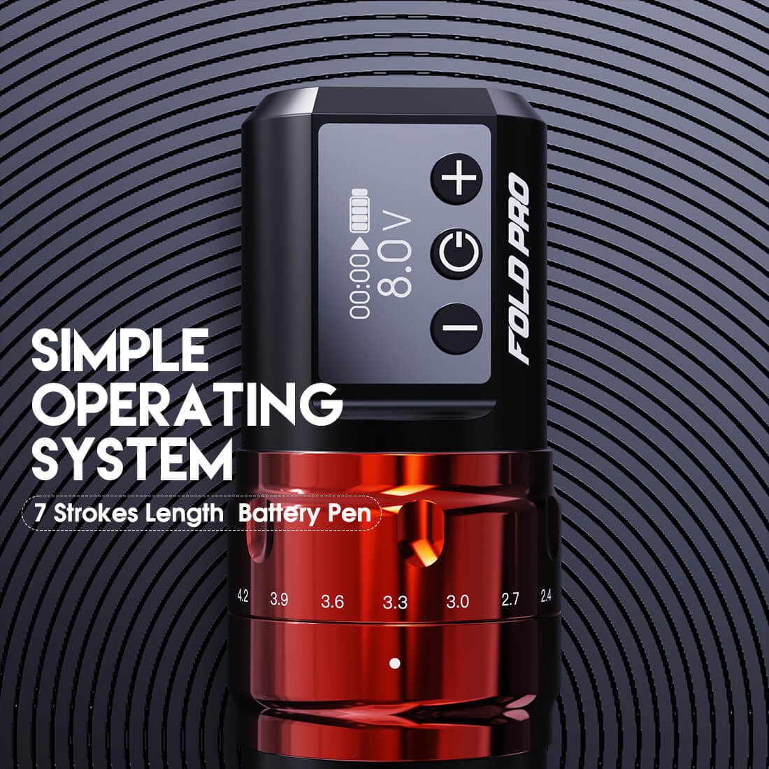 Dragonhawk Fold Pro Year of Dragon Edition Tattoo Pen Adjustable Stroke 2.4 mm - 4.2 mm