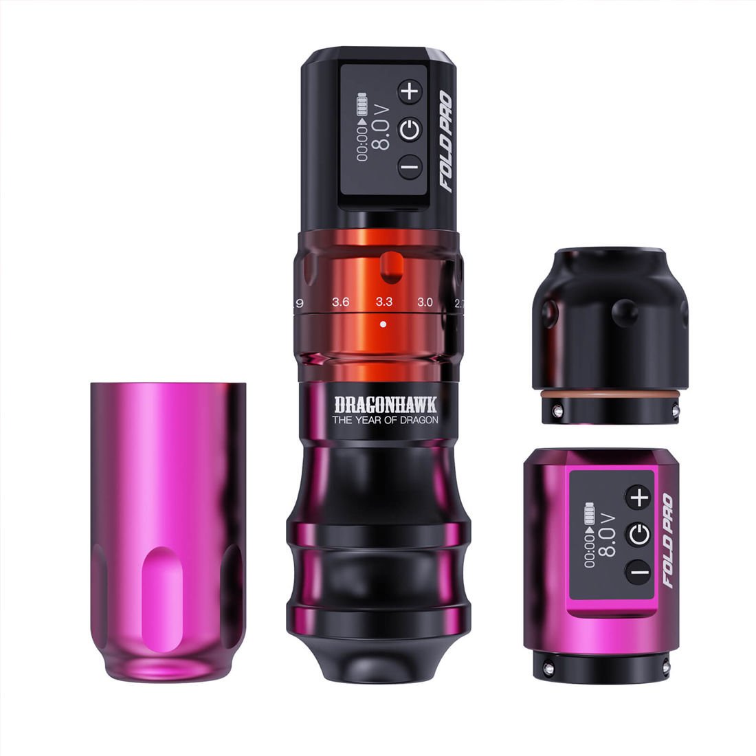 Dragonhawk Fold Pro Year of Dragon Edition Tattoo Pen Adjustable Stroke 2.4 mm - 4.2 mm