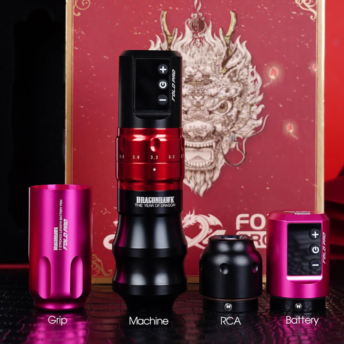 Dragonhawk Fold Pro Year of Dragon Edition Pen Ayarlanabilir Stroke 2.4 mm - 4.2 mm