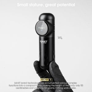 Mast Archer S Wireless Tattoo Pen 4.2 mm Stroke Kablosuz Ultra Hızlı Şarj Siyah Dövme Makinesi