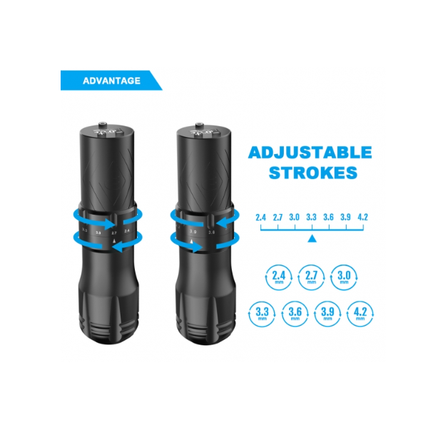 EMALLA GRAND Wireless Adjustable Tattoo Pen 2.4 mm -  4.2 mm Stroke